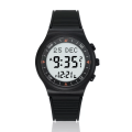 Miniatyrbild 2 av 6: Muslimsk watch med Azan Alarm och Qibla Compass Kvalitetsgaranti Ramadangåva AL-Harameen Armbandsklocka Multi Black WhiteS.(BW)