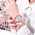 Miniatyrbild 5 av 6: Mode regnbågsfärg watch Nylon Färgglad armbandsur för damer Casual Quartz kvinnlig klocka Studenternas presentreloj Blue
