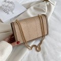 Miniatyrbild 5 av 6: Bee Pu Läder Crossbody-väskor för kvinnor Kedjor Axelremsväska Kvinnliga Damväskor Sling Lyx Handväskor Designer Khaki