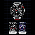 Miniatyrbild 3 av 6: Quartz Armbandsur Sport SMAEL Military Army Clock Alarm Dual Display LED Elektronisk Watch 8069 Vattentäta klockor för män RED