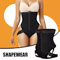 Miniatyrbild 1 av 6: Manschett Tummy Trainer Kvinna Exceptionell Shapewear 2-I-1 Hög midja Höftlyft Kvinnlig Cuff Tummy Trainer Svart Nyligen Black 4XL