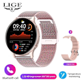 Miniatyrbild 1 av 6: LIGE Bluetooth Call Smart Watch Dam Herr 1.32 \ Mesh belt 03 Bluetooth call watch