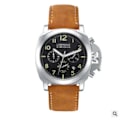 Miniatyrbild 1 av 6: Lyx Toppmärke Watch Herr Vattentät Kvartsbrunt Läder Militär Armbandsur Herr Arméklocka Man watch hombre hodinky Style B- 4