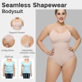 Miniatyrbild 5 av 6: Woo Store Every Day Bodysuits Dam Shapers Bantning Underkläder Seamless Camisoles Shapewear Magkontroll String WSSS-15 Black L