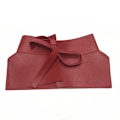 Miniatyrbild 1 av 6: Kvinnor Peplum Bälte Kvinnlig Kjol Läder Midjebälten Mode Damer PU Svart rosett Bred sele Klänningar Designer midjeband Red 1pc