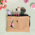 Miniatyrbild 5 av 6: Anpassat namn Blomma Brev Kosmetikväska Bachelorette Party Neceser Makeup Väskor Dragkedja Toalettartiklar Organizer Brudtärna Presenter D4BaleB