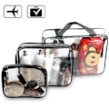 Miniatyrbild 3 av 6: Klar Transparent plast PVC Resesmink Kosmetisk Toalett Blixtlåsväska Mode Vattentät Organizer Väska 1 St A 30cm 10cm 22cm