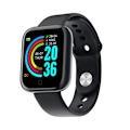 Miniatyrbild 1 av 6: D20 Y68 Smart Watch Bluetooth Svara samtal Sport Fitness Tracker Custom Dial Smartwatch Män Kvinnor betygsätt blodtryck PK D13 D18 Y68 Black