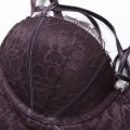 Miniatyrbild 5 av 6: Sexig body i ett stycke Dam Spets Underkläder Strappy Cup Push Up Blommig Vadderad Bygel 3 Färger Sexiga Underkläder Dam Shapewear Dark Purple Type 75