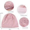 Miniatyrbild 3 av 6: Vintermössor för Kvinnor Män Spets Rhinestone Andningsbar Turbanhatt Vindtät Varm Mössa Kvinnlig Beanie Hip Hop Ben Gorro Hästsvanshatt Pink