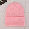 Miniatyrbild 1 av 6: Mössa Vinter för Kvinnor Män Pojkar Flickor Virkad Skullies Hatt Enfärgad Unisex Höststickad Mössa Cap Vilda Tillbehör pink Head 45-60cm