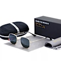 Miniatyrbild 1 av 6: BARCUR Klassiska Retro Reflex Solglasögon Man Hexagon Solglasögon Metallram Glasögon Solglasögon Med Box Oculos De Sol gafas Gold Green BARCUR