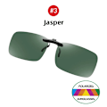 Miniatyrbild 1 av 6: VIVIBEE Mens Fishing Clip On Solglasögon för Myopia Glasögon Polarized UV400 Kvinnor Square Night Vision Driving Solglasögon 3 Jasper without case