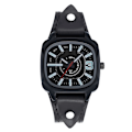 Miniatyrbild 5 av 6: Ny Casual Fashion Dial Läderbälte Herrklocka Square Watch Watch Type 3