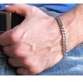 Miniatyrbild 5 av 6: Vnox 18-70 cm Curb Chain Halsband 3-11 mm Miami Cuban Link Klassisk Punk, tungmetall, Långt Damhalsband i rostfritt stål 11mm Black 23cm Bracelet