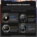 Miniatyrbild 5 av 6: LIGE Smart Watch Herr 1,6 tum Full Touch Armband Health Monitor Sportklockor Bluetooth Call Smart Clock Herr Smartwatch Steel strip black 600mA-Bluetooth call