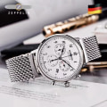Miniatyrbild 4 av 6: Zeppelin Herrklockor Toppmärke Lyx Vattentät Watch Datumklocka Man Stålband Casual Quartz Watch Herr Sport handled 7086M-2