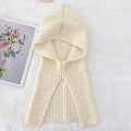 Miniatyrbild 6 av 6: Nya Mode Vinter Kvinnors Hattar Beanie Hatt Stickad Huva Halskrage Justerbar Elastisk Keps Flickors Hattar Gorros Mujer Invierno Camel 54-60cm