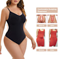Miniatyrbild 6 av 6: Rygglös bodysuit för kvinnor Magkontroll Shapewear Seamless Sculpting Body Shaper String linne Shaper Slimming för underkläder Skin M