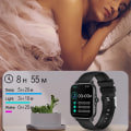Miniatyrbild 5 av 6: Bluetooth Svara samtal Smart Watch Herr Puls Fitness Tracker Klockor IP67 Vattentät Dam Smartwatch för Android IOS Mesh belt golden
