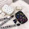 Miniatyrbild 2 av 6: Ny liten dragkedja Crossbody-väskor för kvinnor sommar PU-läder Axelväska för flicka Handväska Mode telefonväska Silver