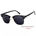 Miniatyrbild 1 av 6: LeonLion Polarized Semi-Rinless Solglasögon Dam/Her Polarized UV400 Classic Brand Designer Retro Oculos De Sol Gafas C2 Mattle Black