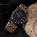Miniatyrbild 3 av 6: 1 st Herr Circular Pointer Watch Läder Military Sports Date Quartz Watch Herr Green