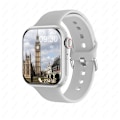 Miniatyrbild 1 av 6: Watch 9 Smart Watch Herr Kroppstemperatur BT Call NFC Always on Display Fitness Women Series 8 Smartwatch för Apple Android Silver