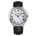 Miniatyrbild 2 av 6: Lyx vit ballong Safir Mode Business Watch Casual Läder Enkel Par Quartz Watch för kvinnor Presentarmbandsur women-brown