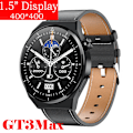 Miniatyrbild 1 av 6: för Huawei Watch GT3 Smart Watch Herr Android Bluetooth Call IP68 Vattentät Blodtryck Fitness Tracker Smartwatch Dam Black Leather smart watch