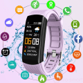 Miniatyrbild 2 av 6: C5S Smart Watch Dam Blodtrycksmätare Vattentät Pulsklocka Fitness Watch Armband För Android iOS Män Smartwatch Red
