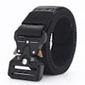 Miniatyrbild 1 av 6: Mode Herrbälten Utomhus Army Military Tactical Combat Bälte Canvas Nyhet Camo Print Nylon Midjeband Jeans Byxor Tillbehör Black 125cm