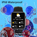 Miniatyrbild 5 av 6: Watch 9 Smart Watch Series 8 Always on Display Blodsocker NFC Smartwatch Herr Dam BT Call Kroppstemperatur För Apple Silver