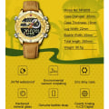 Miniatyrbild 4 av 6: NAVIFORCE Lyxiga originalklockor för män Casual Sport Kronograf Alarm Quartz Armbandsur Läder Vattentät Digital Klocka 9163 GGLBN BOX