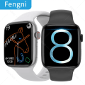 Miniatyrbild 2 av 6: Fengni Smartwatch NFC Smart Watch Bluetooth Call Health Monitor Män Dam Fitness Armband Series 8 för Android Apple Phone Gold-Gold Steel