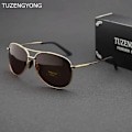 Miniatyrbild 2 av 6: TUZENGYONG 2023 Brand Alloy Herrsolglasögon Polarized UV400 Lens Solglasögon För Herr Pilotglasögon Oculos de sol Hög kvalitet T8013 C05 no box