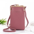 Miniatyrbild 4 av 6: Crossbody-väska i läder för kvinnor Mode liten mini-matt läder Axelremsväska Clutch Telefonväska för damer Handväska Yellow