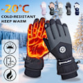 Miniatyrbild 3 av 6: Skidåkning Snowboard Vattentäta handskar Thinsulate Varm Pekskärm Kallt väder vintervantar Skoterhandskar Herr Dam dark gray powder M