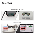 Miniatyrbild 4 av 6: Polarking Design Ny design polariserade solglasögon Män Modetrend Tillbehör Mansglasögon Solglasögon Oculos Gafas PL457 C2 Brown