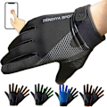 Miniatyrbild 2 av 6: Män Cykelhandskar Full Finger Touch Screen Motorcykel Cykel Mtb Cykel Handskar Gym Träningshandskar Utomhusfiske Hand Guantes Half Finger Red M