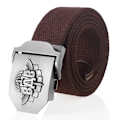 Miniatyrbild 1 av 6: SupSindy män Canvasbälte 3D ryska luftburna trupper VDV metallspänne jeansbälten för män Army Military Taktisk Bälten Man Strap Coffee 100cm