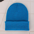 Miniatyrbild 1 av 6: Mössa Vinter för Kvinnor Män Pojkar Flickor Virkad Skullies Hatt Enfärgad Unisex Höststickad Mössa Cap Vilda Tillbehör lake blue Head 45-60cm