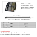 Miniatyrbild 3 av 6: Nytt mode herrbälte Toppkvalitet Bekväma nylon för män Metall Automatiskt spänne Ung Canvas Taktisk designerbälte Khaki Belt A Set 120cm Adjustable