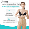 Miniatyrbild 4 av 6: 3/4 Längd Dam Spandex Byxor Kontroll Hög midja Medical Joggings Body Shaper Shapewear Underkläder Sträckbara lår Smalare Black XS