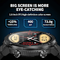 Miniatyrbild 4 av 6: LIGE Smart Watch Herr 1,6 tum Full Touch Armband Fitness Tracker Sportklockor Bluetooth Call Smart Clock Herr Smartwatch Green 600mA-Bluetooth call