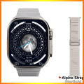 Miniatyrbild 1 av 6: ZD8 Ultra MAX Plus Smart Watch Series 8 Kompass 49mm Titanium Legering Bluetooth Call NFC ECG IP68 Vattentät Smartwatch Herr Gold Alpine S