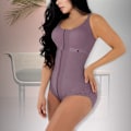 Miniatyrbild 2 av 6: Högkompression Shapewear Med Hook Shaper Justerbar BH Slimming Body Kvinnor Spets Tan M