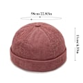 Miniatyrbild 3 av 6: Modeherrar Bomulls Skullies Keps Vintage Kupolhatt Solid Street Bärbar Hatt Sommar Multifunktionell Beanie Hatt Hip Hop Hattar A10