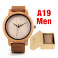 Miniatyrbild 1 av 6: BOBO BIRD Träklockor Herr & Kvinnor Läder Nylon Silikonrem Casual Quartz Watch Presentask Förpackning Surport Drop A19