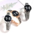 Miniatyrbild 2 av 6: Digital Watch Life Vattentät Multifunktionell Digital Display Dam Causual Rund LED Digital Watch för dagligt bruk Rose Gold